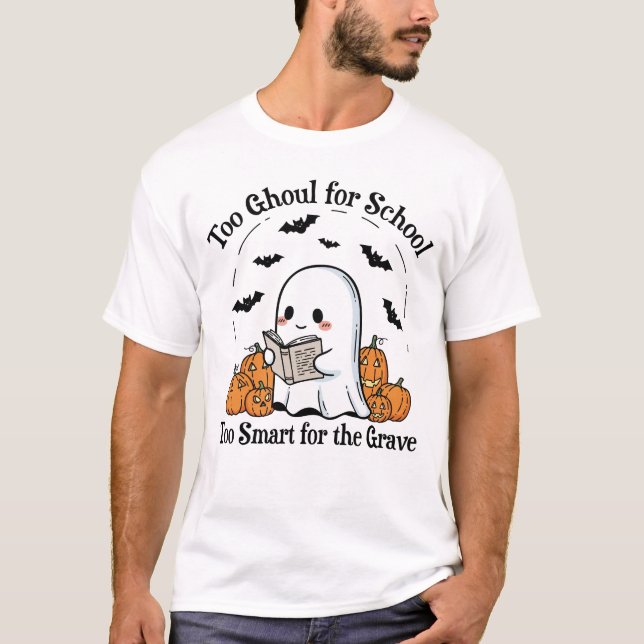 För otäckt för Halloween i skolan T Shirt (Framsida)