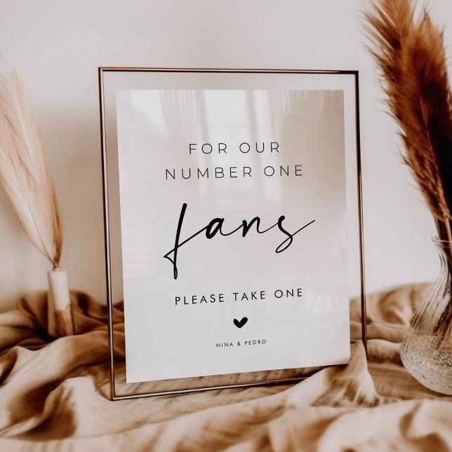 For Our Number One Fans Wedding Favors Sign Poster (Skapare uppladdad)