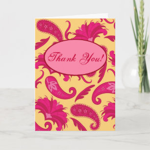 För Paisley för Fuchsia rosagult kort