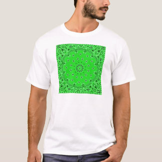För Paisley för vår grönt tryck för Scarf westernt Tee Shirt