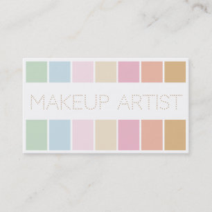 för palettmakeup för modern fin färg pastellfä visitkort