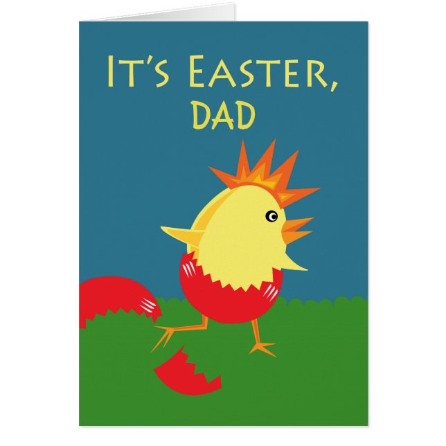 För Pappa Anpassningsbar Front Påsk, få krackning Hälsningskort (Framsidan)