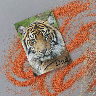 För Pappa Big Cat Tiger Photo Birthday Kort