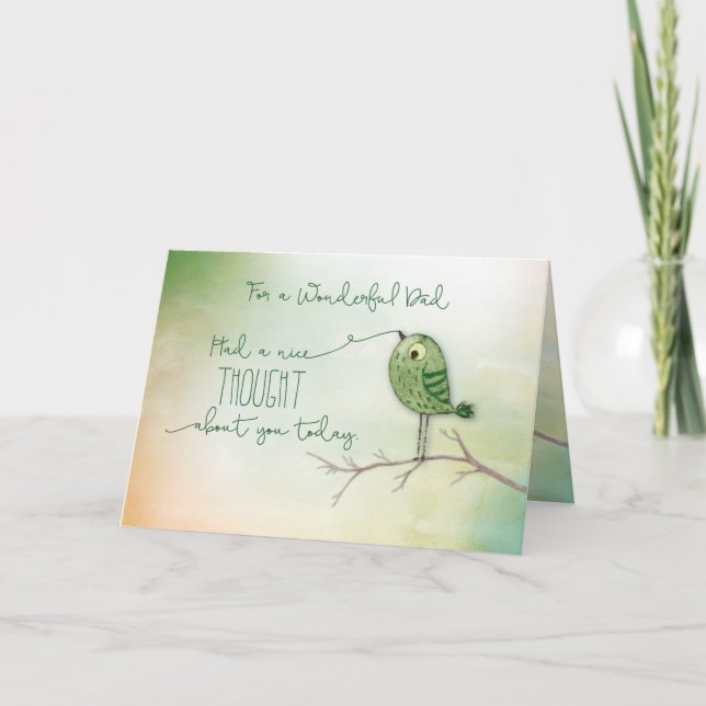 För Pappa Bird vid Gren Nice, tänkte du på Kort (Framsida)