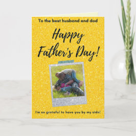 För pappa fars dag glitter fotokort kort