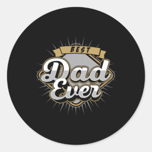 För Pappa - Fars dag pappa Funny Fars dag Gift Runt Klistermärke