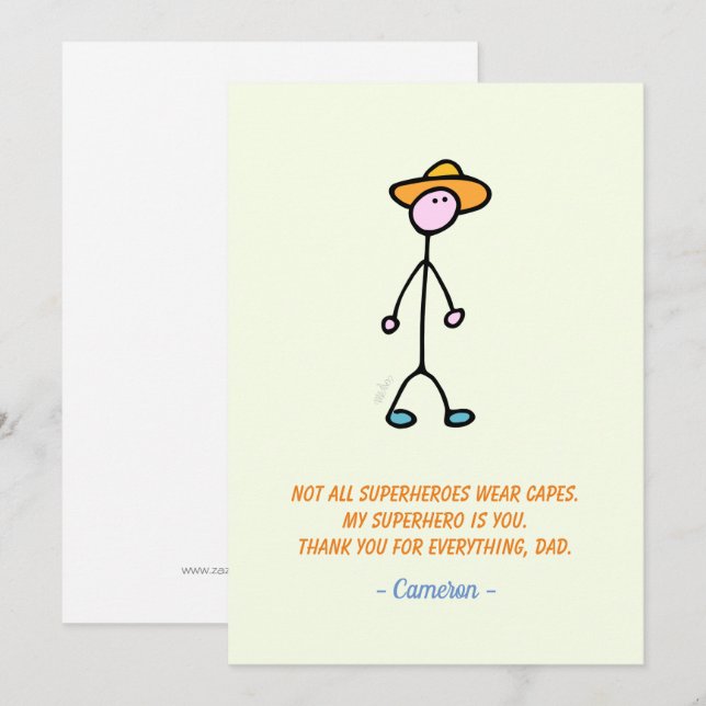 För pappa inbjudningar (Fram/baksida)