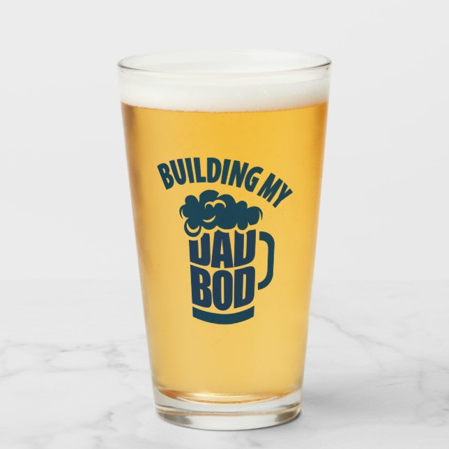 För Pappa som Bygger min Pappa Bod Funny Beer Humo Glaskopp (Framsida fylld)