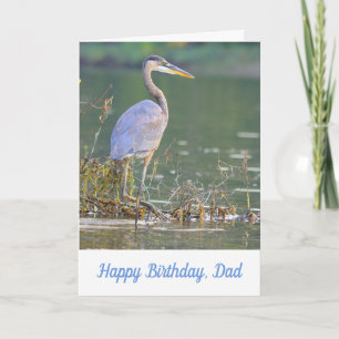 För Pappa Underbar Blue Heron Fridluftsmänniska Bi Kort