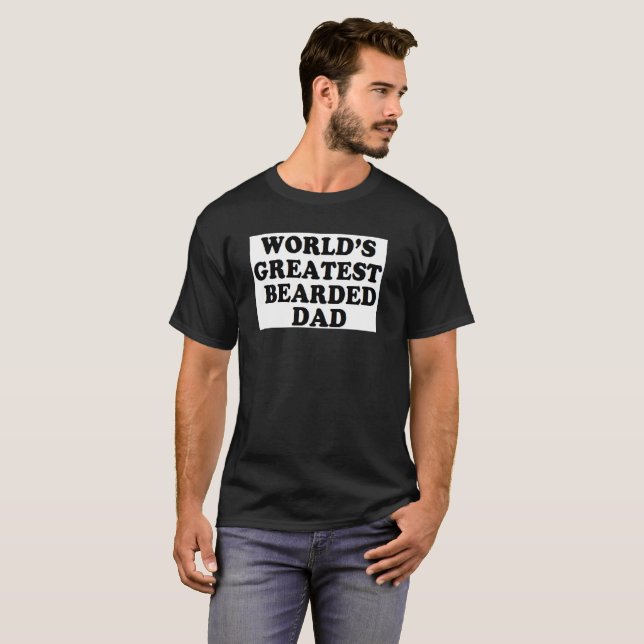 FÖR PAPPASKÄGG FÖR VÄRLDSMÄSTARE SKÄGGIGA SKÄGG T-SHIRT (Hel framsida)