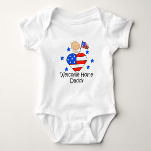 För pappastick figur för välkomnande hem- baby tee