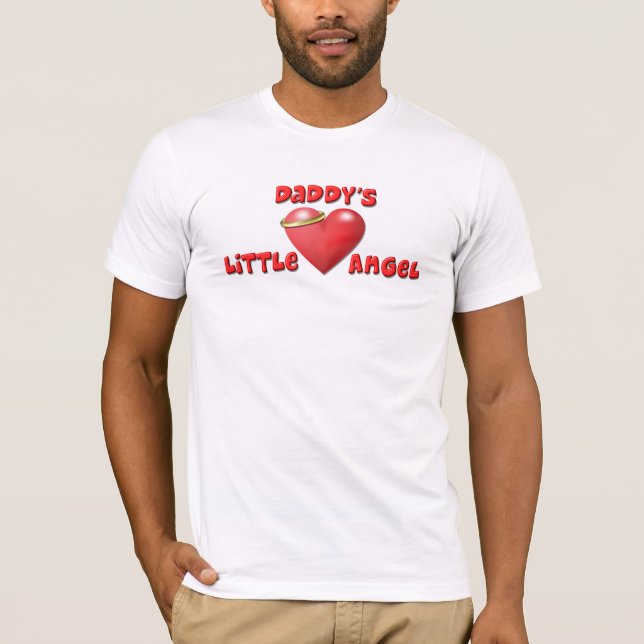 För pappor ängel lite t-shirt (Framsida)