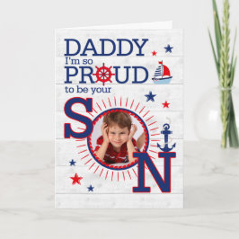 för Pappor Birthday från Son Nautical Kort