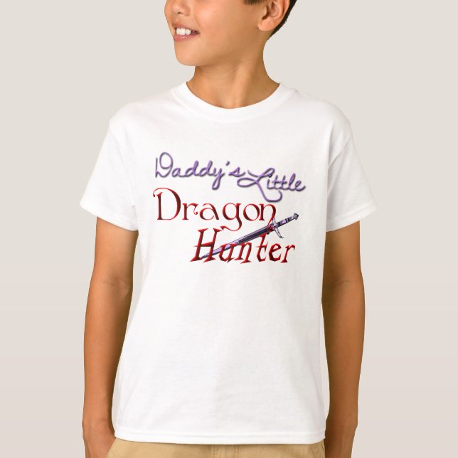 För pappor drakejägare lite t-shirt (Framsida)