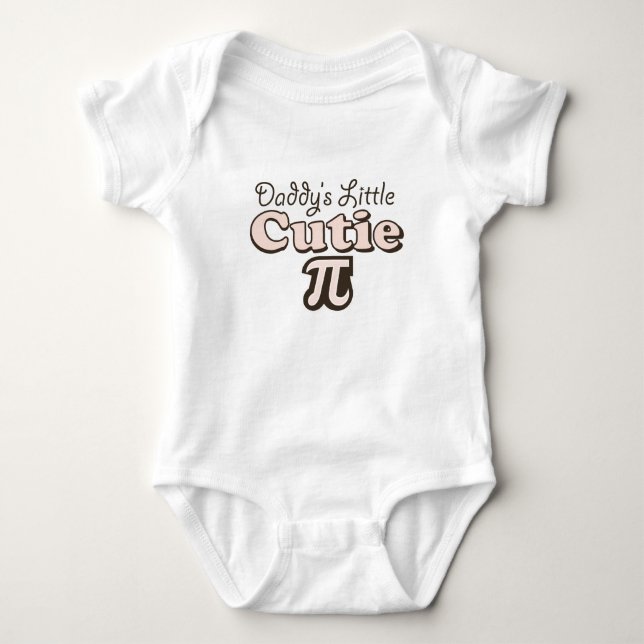 För pappor för Cutie Pi lite ranka spädbarn Tee (Framsida)