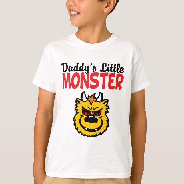 För pappor monster lite t-shirt (Framsida)