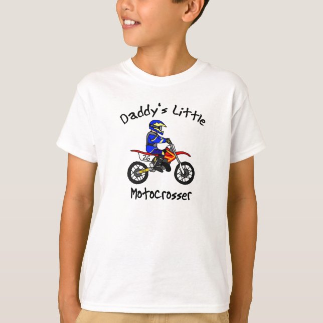 För pappor Motocrosser lite T-tröja (pojken) T-shirt (Framsida)