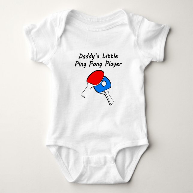 För pappor PingPong lite spelare T-shirt (Framsida)