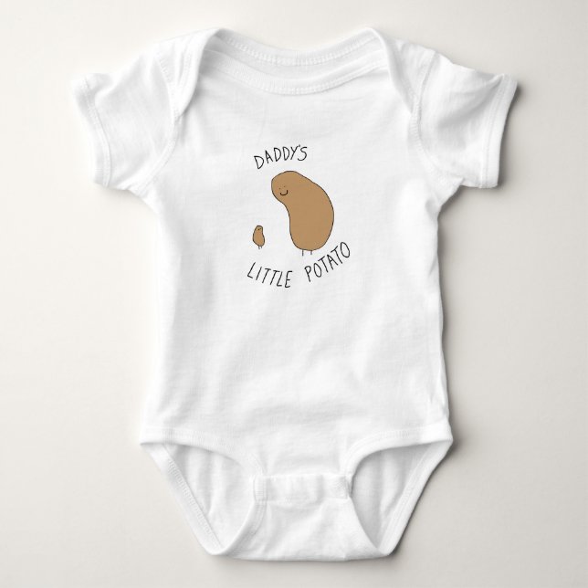 För pappor potatis lite - bebisbodysuit tröja (Framsida)