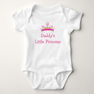 För pappor Princess Kröna Hjärta Gullig lite Tee Shirt