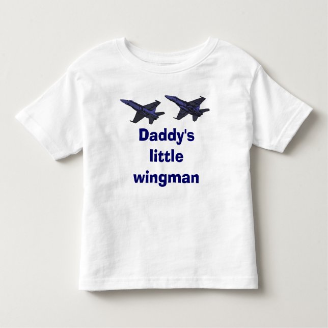 För pappor Wingman lite T Shirt (Framsida)