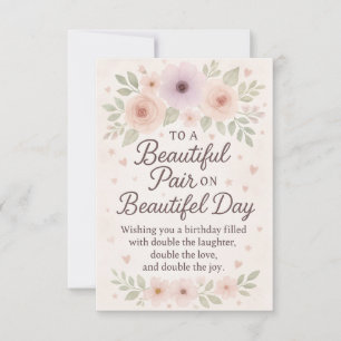 För Par-födelsedagsmeddelande Stil Kort