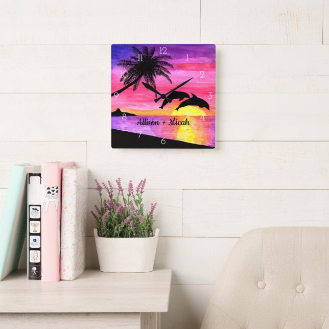 För paradispersonligen för delfiner tar tid på den fyrkantig klocka (Läsesal)