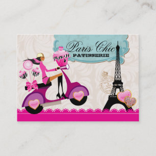 För Paris Eiffel för pop för bagerimuffintårta Visitkort
