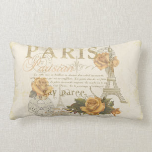 För Paris för KRW-vintagestil det Eiffel ro torn Lumbarkudde