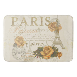 För Paris rosa Eiffel för KRW-vintagestil badmat Badrumsmatta