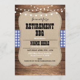 För partyBBQ för pension inbjudan avgådd inbjudan