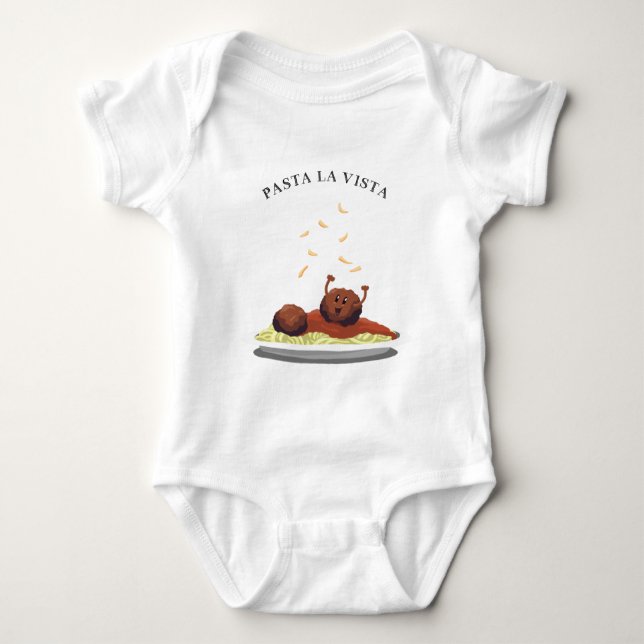 För pastaLa för lycklig Meatball "utsikt! ", T-shirt (Framsida)