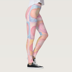 För pastellfärgade rosa baby blue Groovy Leggings