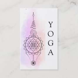 För pastellfärgade YOGA för geometri Visitkort