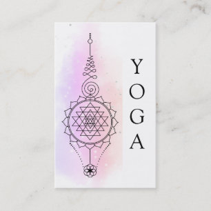 För pastellfärgade YOGA för geometri Visitkort