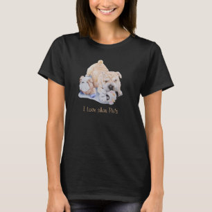 för peihund för gullig valp shar porträtt med tee shirt