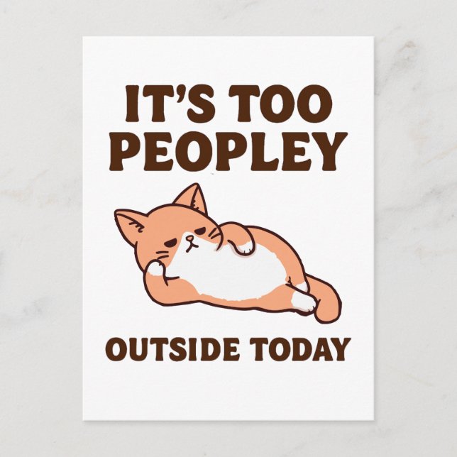 För Peopley Cat Vykort (Framsida)