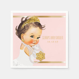 För personligrodnad för Princess baby shower gul Pappersservett
