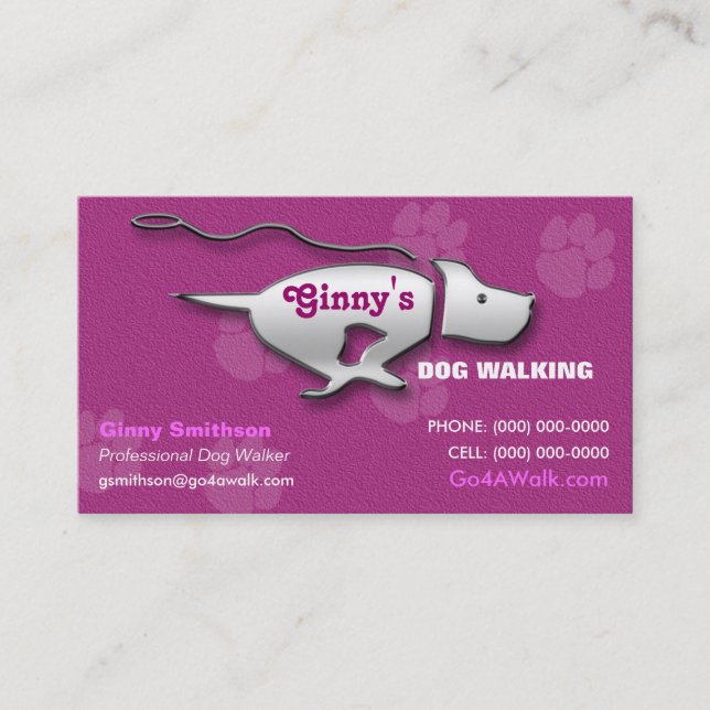För /Pet för hundfotgängare-/hundGroomer visitkort (Framsida)