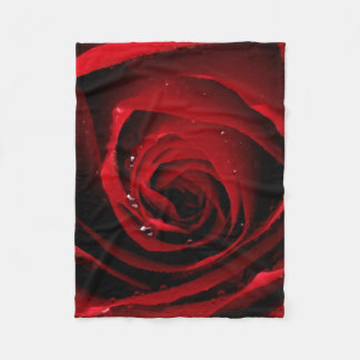 För Petalsblommar för röd ros blom- blomma för Fleecefilt