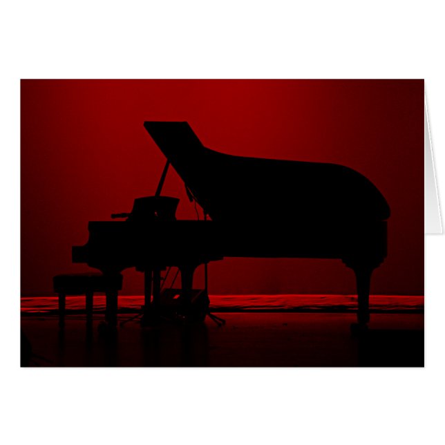 För piano tomt kort på nätterna - (Framsidan Horizontal)