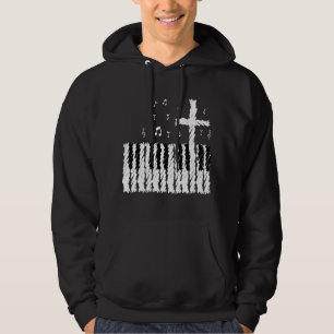 För pianosten för kristet musikband kristen hoodie
