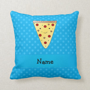 För pizzablått för personlig känd polka dots kudde