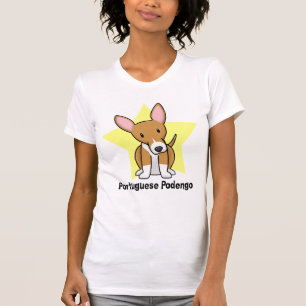 För Podengo för Kawaii stjärna portugisisk T-tr Tee Shirt