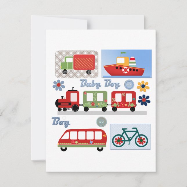 För pojke inbjudningar (Framsida)