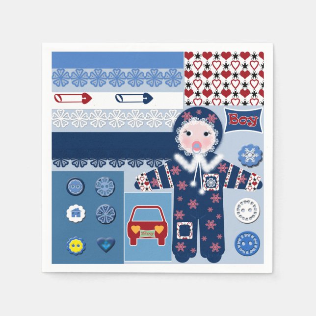 För pojke pappersservett (Framsidan)