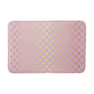 För polka dotsmönster för elegant snyggt rosa badrumsmatta