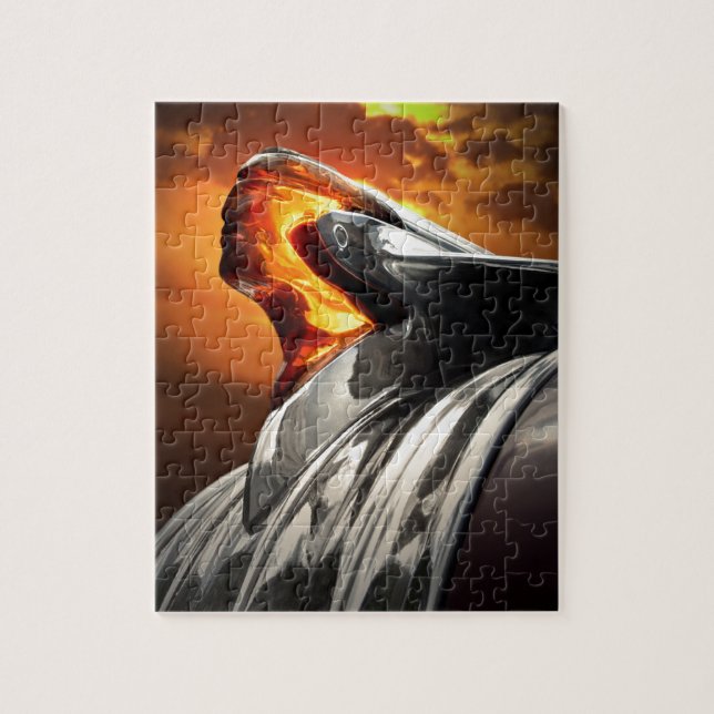 För Pontiac Chieftain för solnedgång högsta bil Pussel (Vertikal)