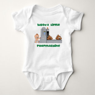 För poopmaskinen för pappor bebiset förkroppsli t shirt
