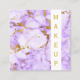 För *~* populär chic för guld Makeup för marmo Fyrkantigt Visitkort